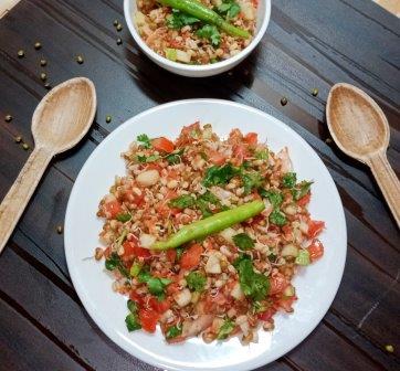 Sprouted Moong Salad Recipe in Hindi 1