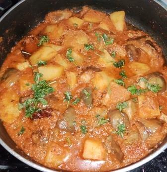 Aloo Baingan Sabji Recipe in Hindi 