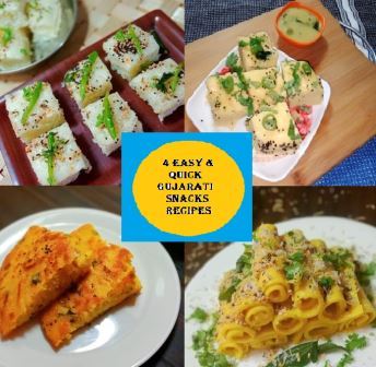 4 easy & quick gujarati snacks recipes | गुजराती नाश्ते की रेसिपी | healthy gujarati snacks 