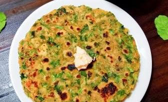 healthy palak paratha