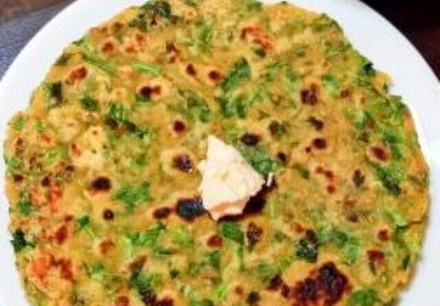 healthy palak paratha