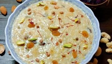 शीर खुरमा रेसिपी (sheer khurma recipe in hindi )