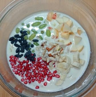 sabudana fruit custard recipe