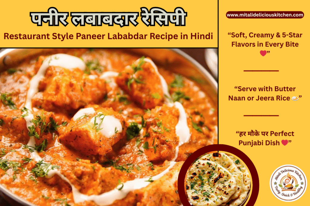 Restaurant Style Paneer Lababdar Recipe — Creamy, 5-Star Paneer Curry with rich tomato gravy and authentic Punjabi flavors.