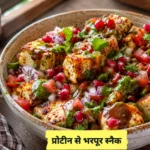 Homemade Paneer Chaat Recipe in Hindi – healthy high protein Indian evening snack