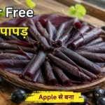 Sugar Free Jamun Papad Recipe in Hindi with jamun and apple puree